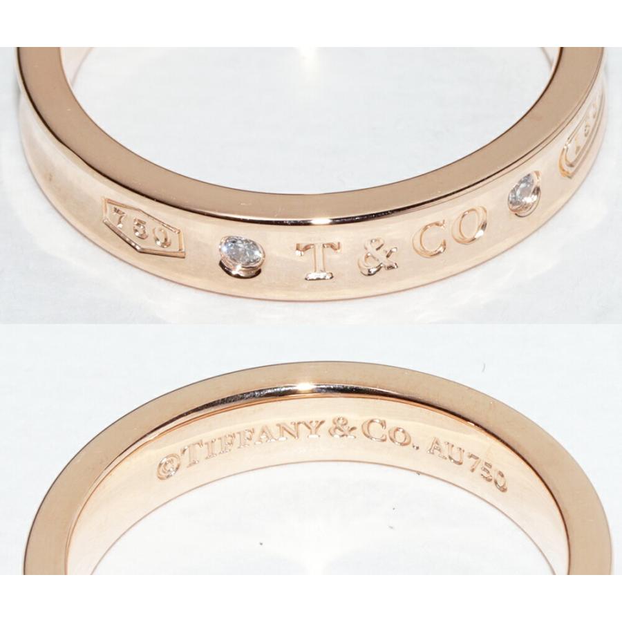 ティファニーTiffany 1837ナローリング 15号　美品 ティファニー K18PG ダイヤ2P 1837ナローリング 15号 : たかみ質店
