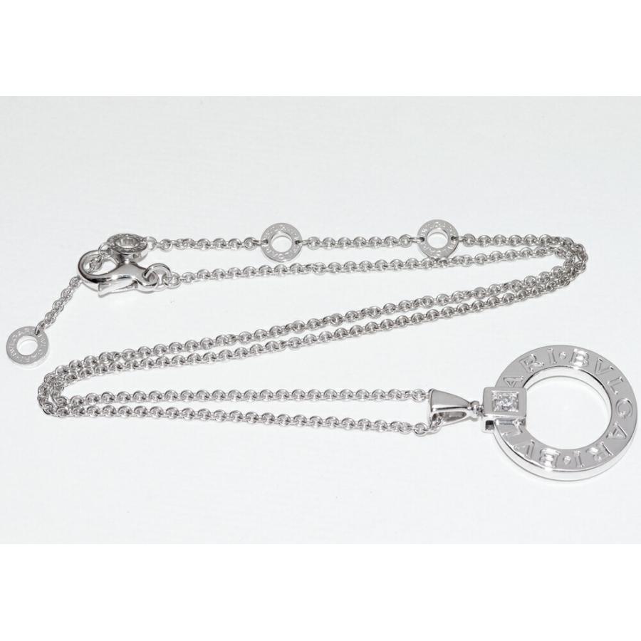 BVLGARI（ブルガリ） ペンダントネックレス K18WG ダイヤ1P ブルガリ