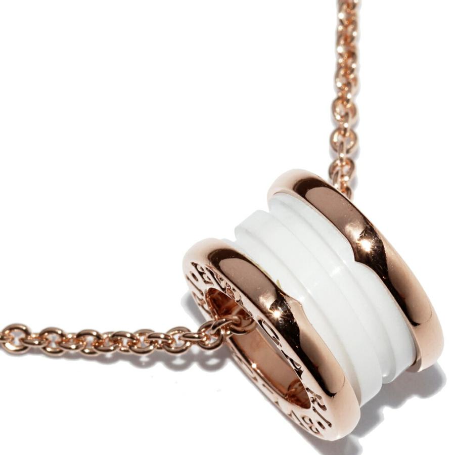 ブルガリ ビーゼロワン ペンダント 白セラミック K18 PG ネックレス BVLGARI（ブルガリ） ペンダントネックレス K18PG ホワイトセラミック