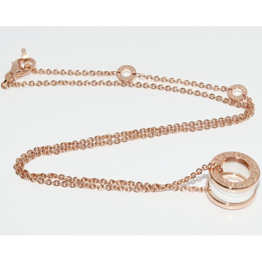 BVLGARI（ブルガリ） ペンダントネックレス K18PG ホワイトセラミック