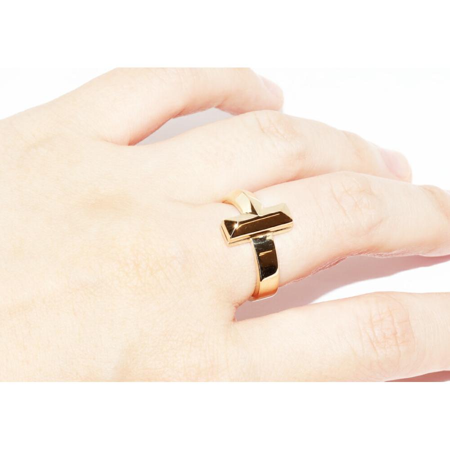 ティファニー 指輪 K18YG Tワンリング 幅4.5ミリ : たかみ質店 Yahoo