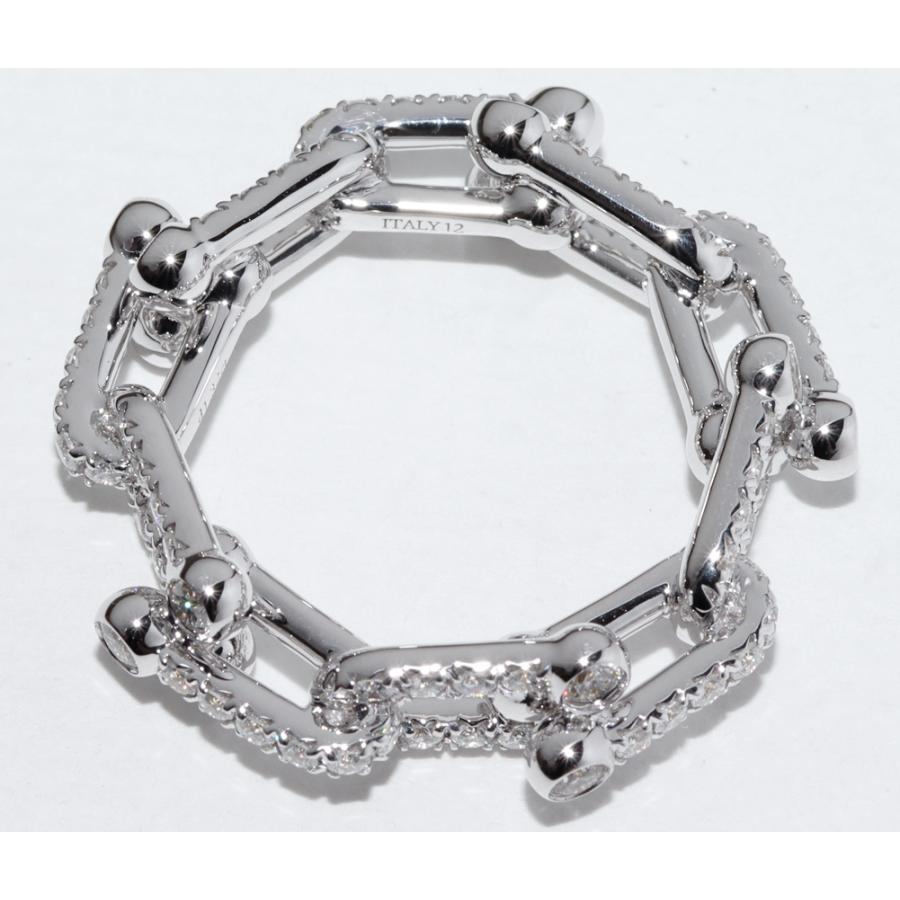 ティファニー　18WGダイヤ入りリング ティファニー 指輪 K18WG ダイヤ1.32ct ハードウェア スモールリンク