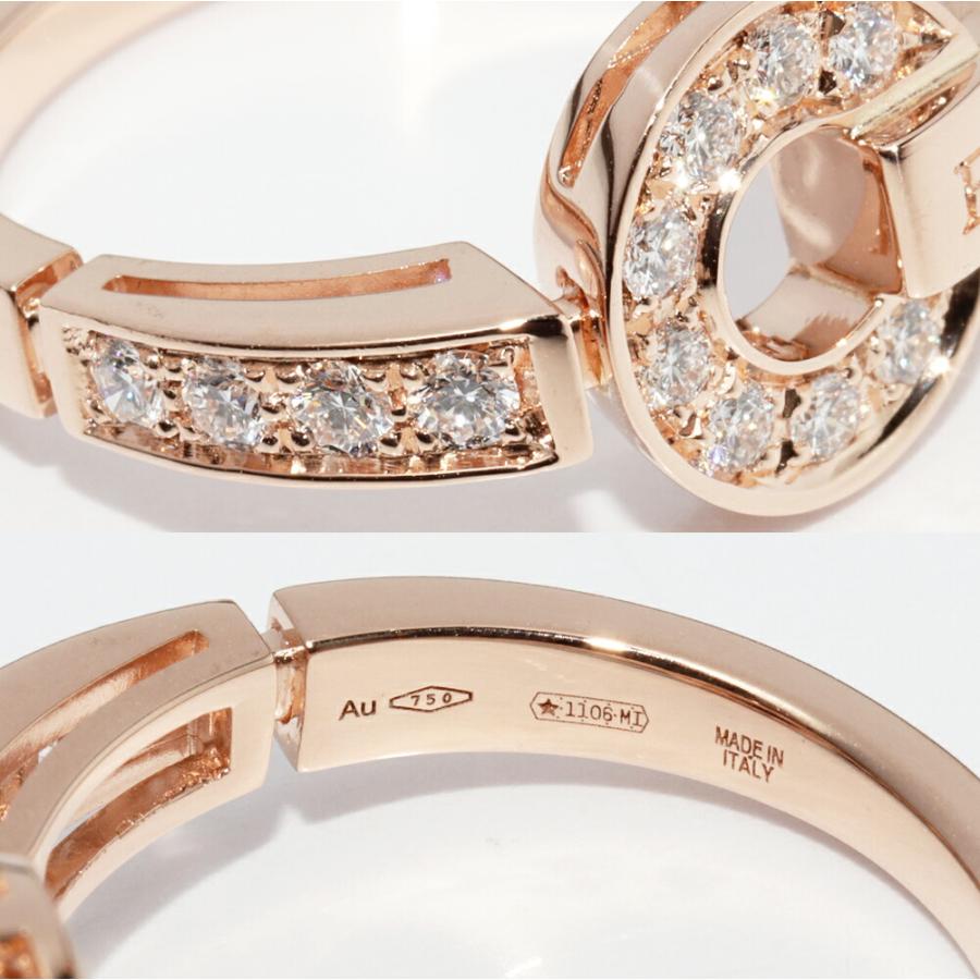 BVLGARI（ブルガリ） 指輪 K18PG パヴェダイヤ0.28ct ブルガリブルガリ