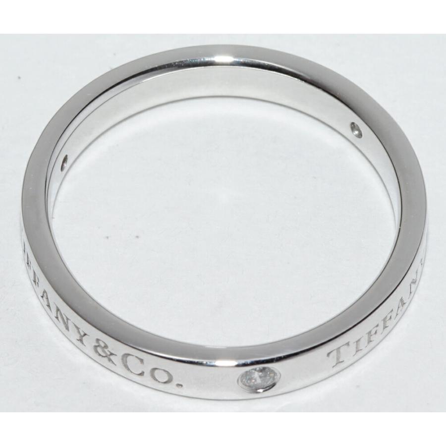 ティファニー Pt950 ダイヤ3P(0.07ct) T&CO. バンドリング フラット