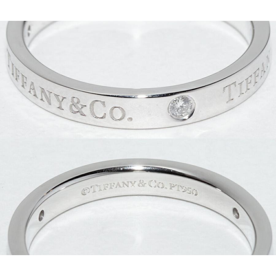 ティファニー Pt950 ダイヤ3P(0.07ct) T&CO. バンドリング フラット