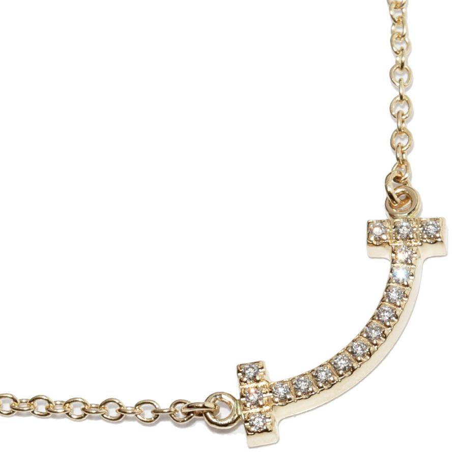 m*n様 k18ティファニーネックレス ティファニー ペンダントネックレス K18YG ダイヤ0.03ct Tスマイル