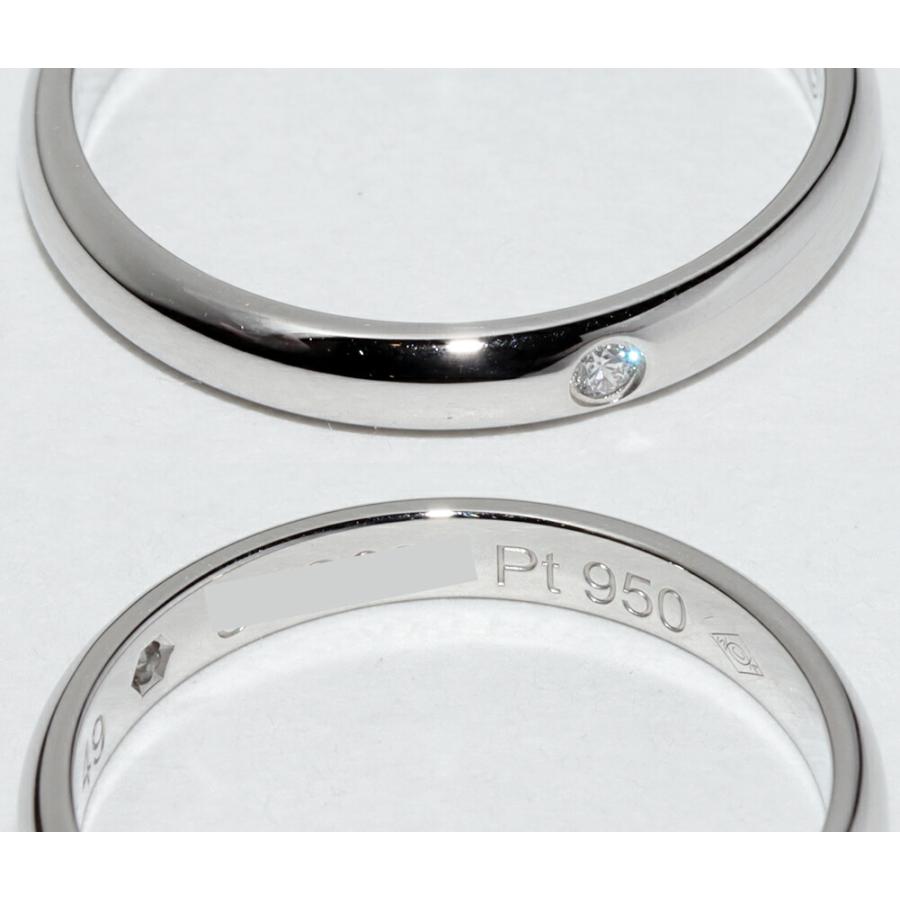 【新品同様】カルティエ　1p ダイヤ　バンド　マリッジ　リング　Pt950 指輪 Cartier（カルティエ） 指輪 Pt950 ダイヤ1P(0.01ct) クラシック