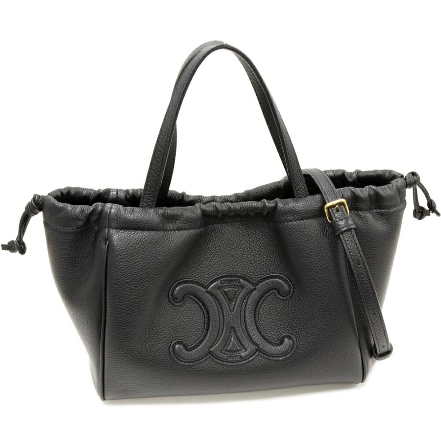 極美品✨ CELINE トリオンフ マカダム バケツ トートバッグ ブラック 黒 CELINE セリーヌ ハンドトートバッグ トリオンフ カバ スモール