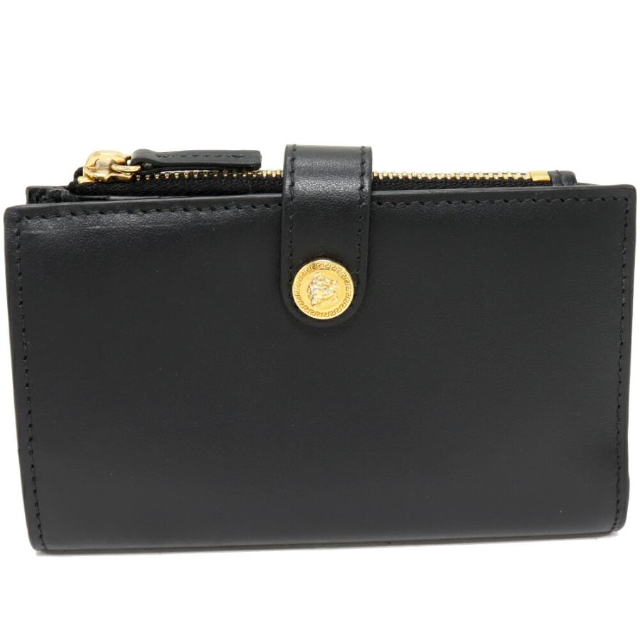 【極美品】ヴェルサーチ　2つ折り財布 コンパクトウォレット　メデューサ 極美品 VERSACE ヴェルサーチ 二つ折り財布 メデューサ レザー