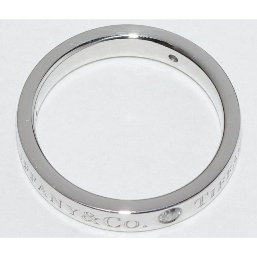 ティファニー 指輪 Pt950 ダイヤ3P(0.07ct) T&CO.バンドリング
