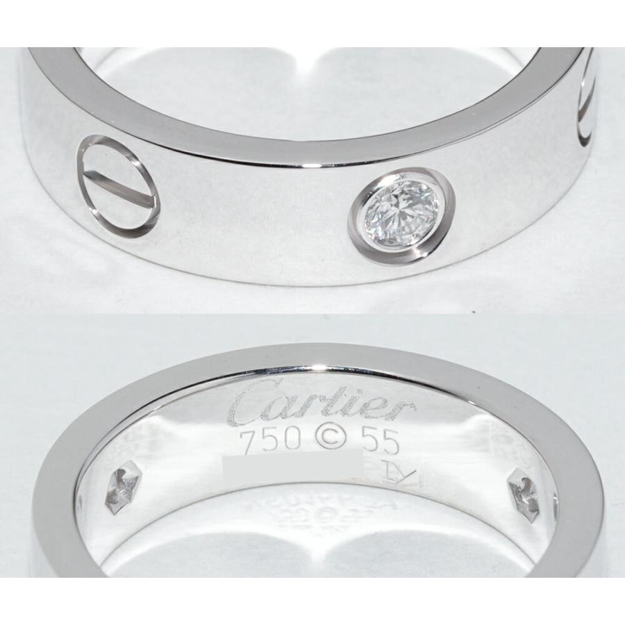 Cartier（カルティエ） K18WG ダイヤ3P(0.22ct) ラブリング ハーフ