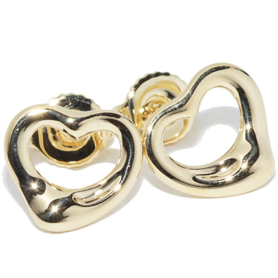 ティファニー ピアス K18YG エルサペレッティ オープンハートピアス 幅