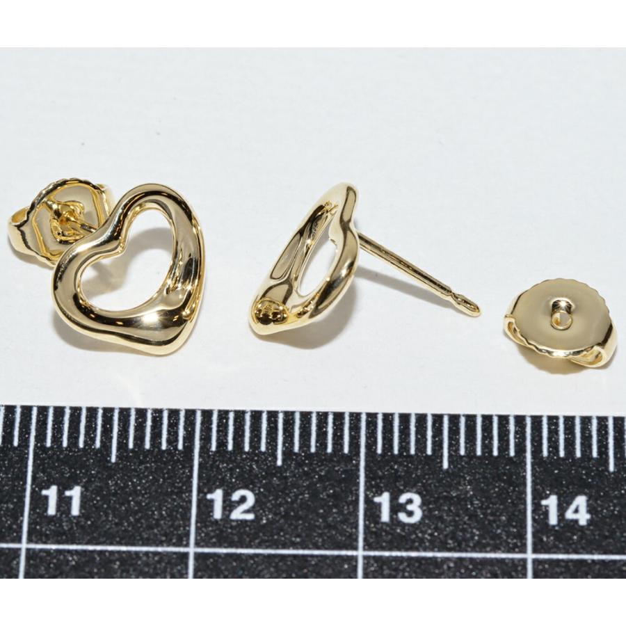 ティファニー ピアス K18YG エルサペレッティ オープンハートピアス 幅