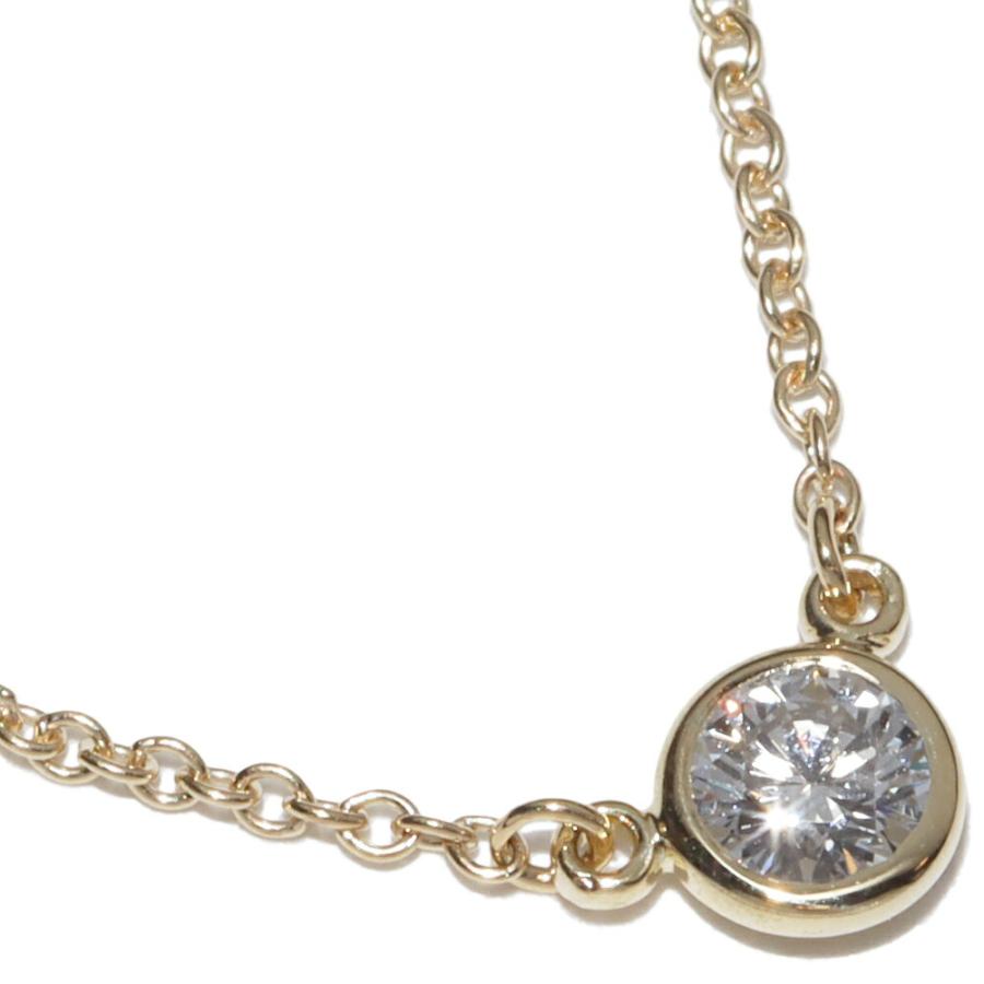 ティファニー ペンダントネックレス K18YG ダイヤ1P(0.12ct) エルサ 