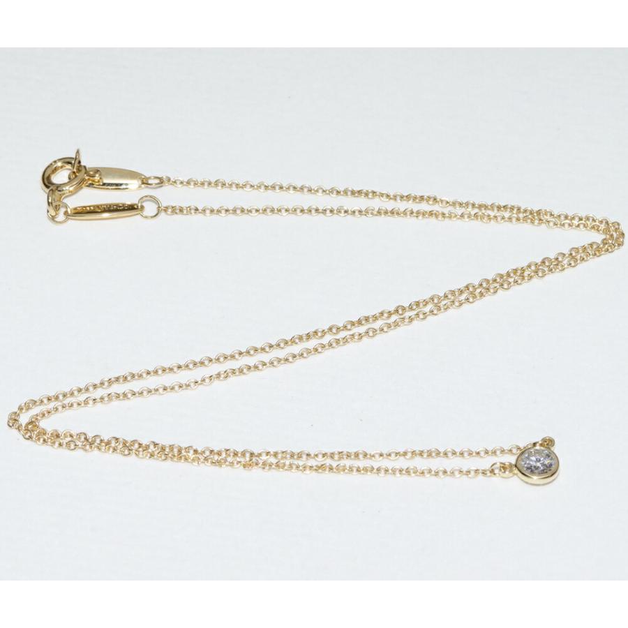 ティファニー ペンダントネックレス K18YG ダイヤ1P(0.12ct) エルサ 