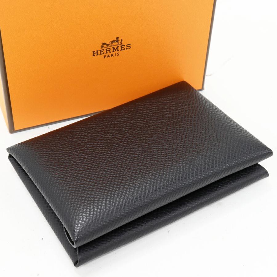 HERMES（エルメス） コインケース カルヴィ デュオ エプソン 黒