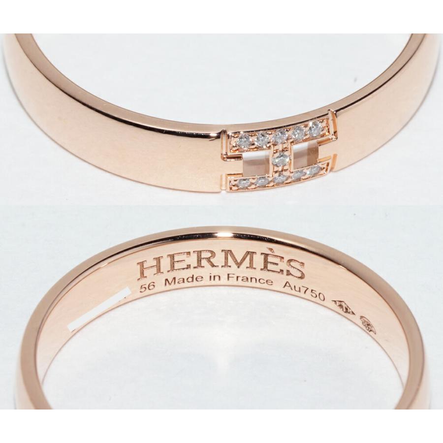 HERMES（エルメス） 指輪 K18PG ダイヤ11P(0.02ct) エヴァー