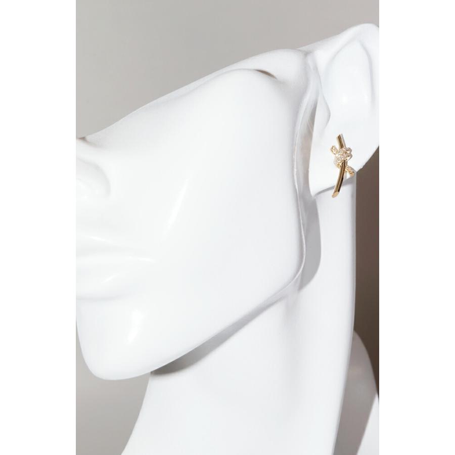 ティファニー ピアス K18YG ダイヤ計0.09ct ノットピアス : たかみ質店