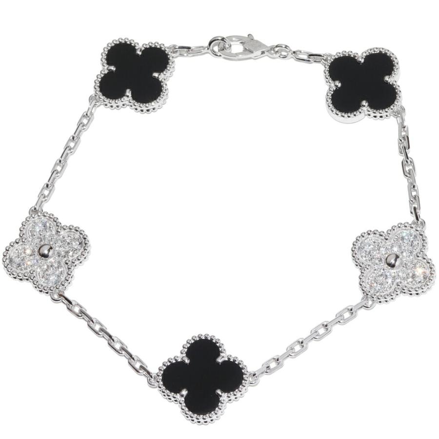 ヴァンクリーフ＆アーペル ブレスレット K18WG オニキス3P ダイヤ24P