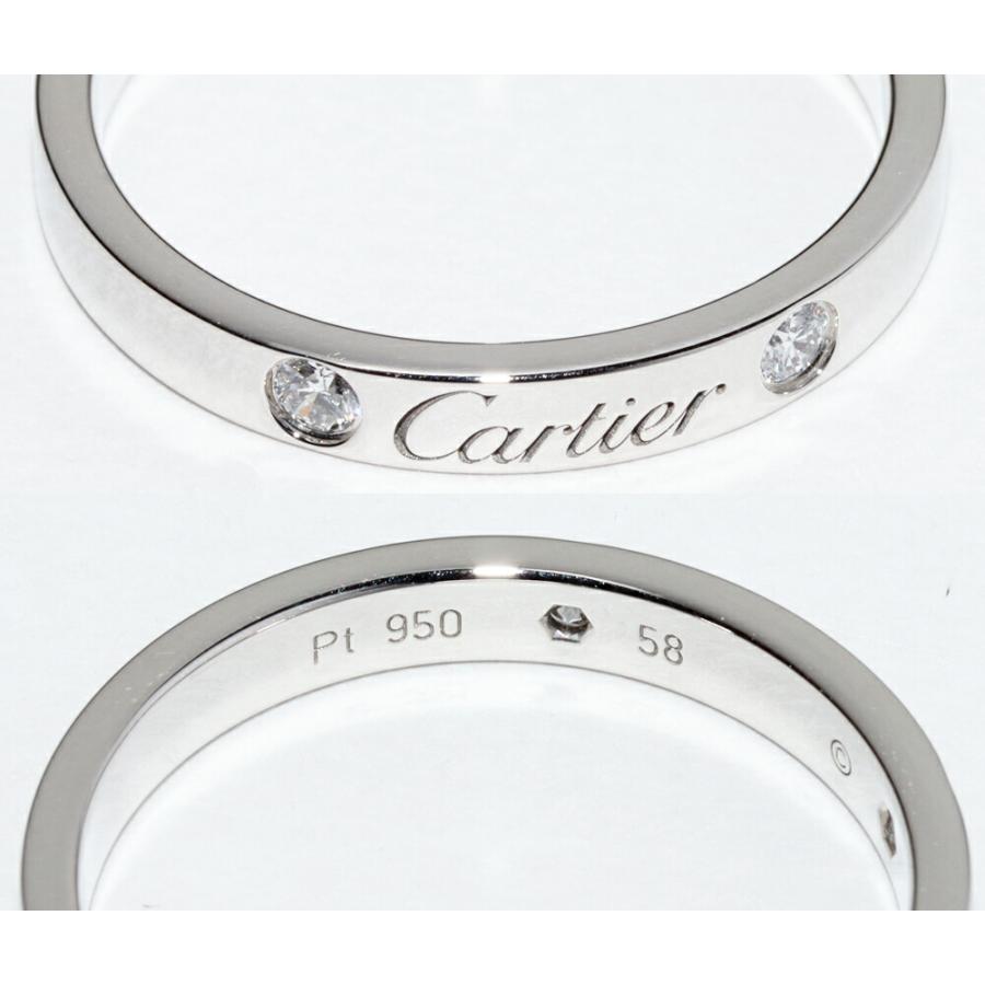 Cartier（カルティエ） 指輪 Pt950 ダイヤ2P(0.07ct) Cドゥカルティエ 