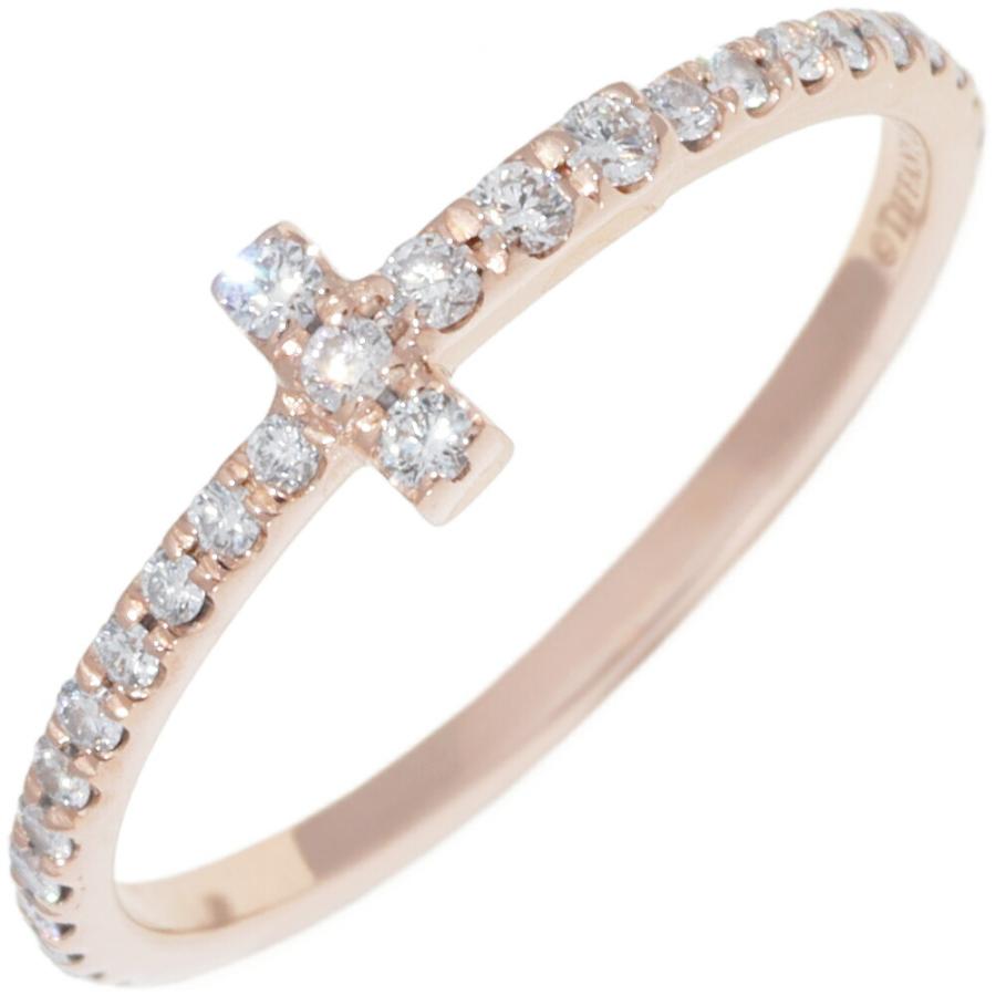 ティファニー 指輪 K18PG ダイヤ計0.19ct Tワイヤー フルサークル