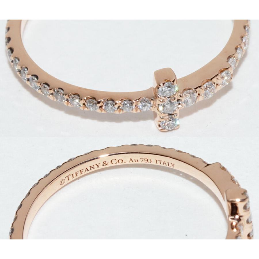 ティファニー 指輪 K18PG ダイヤ計0.19ct Tワイヤー フルサークル