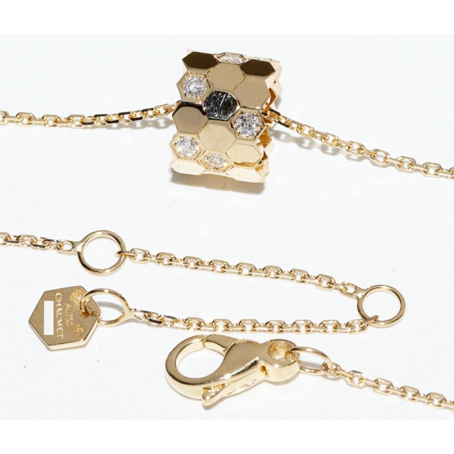 CHAUMET（ショーメ） ペンダントネックレス K18YG ダイヤ12P(0.18ct