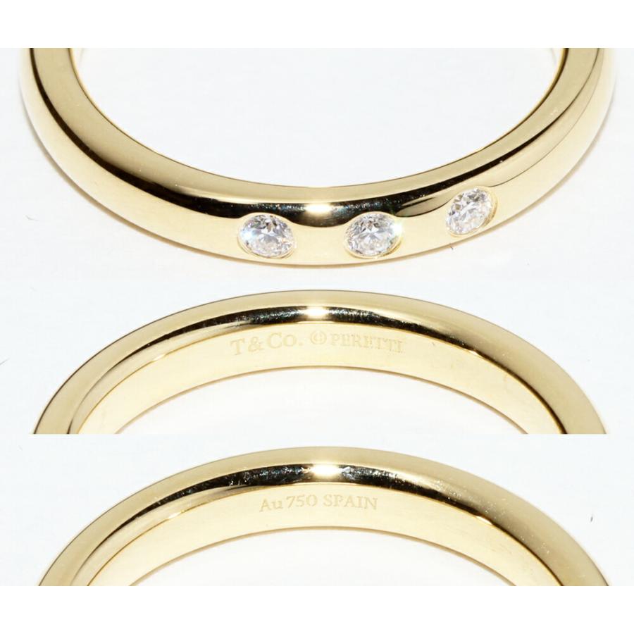 ティファニー 指輪 K18YG ダイヤ3P(0.06ct) エルサペレッティ