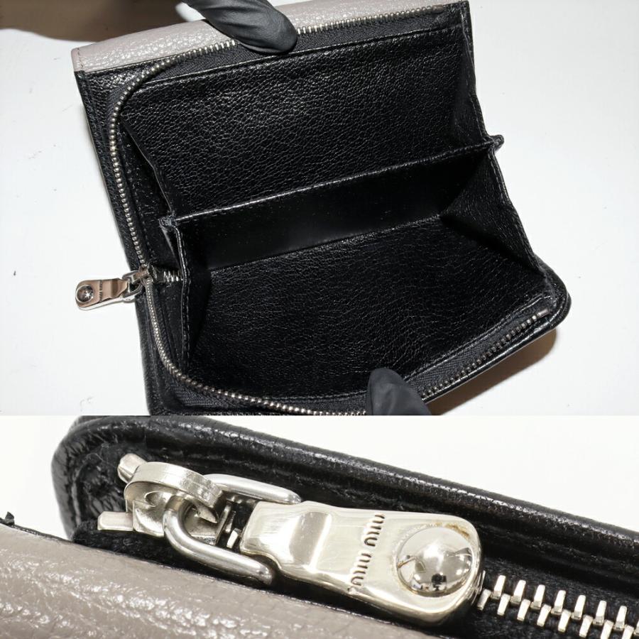 ミュウミュウ L字ファスナー二つ折り財布(小銭入れあり) マドラス バイ