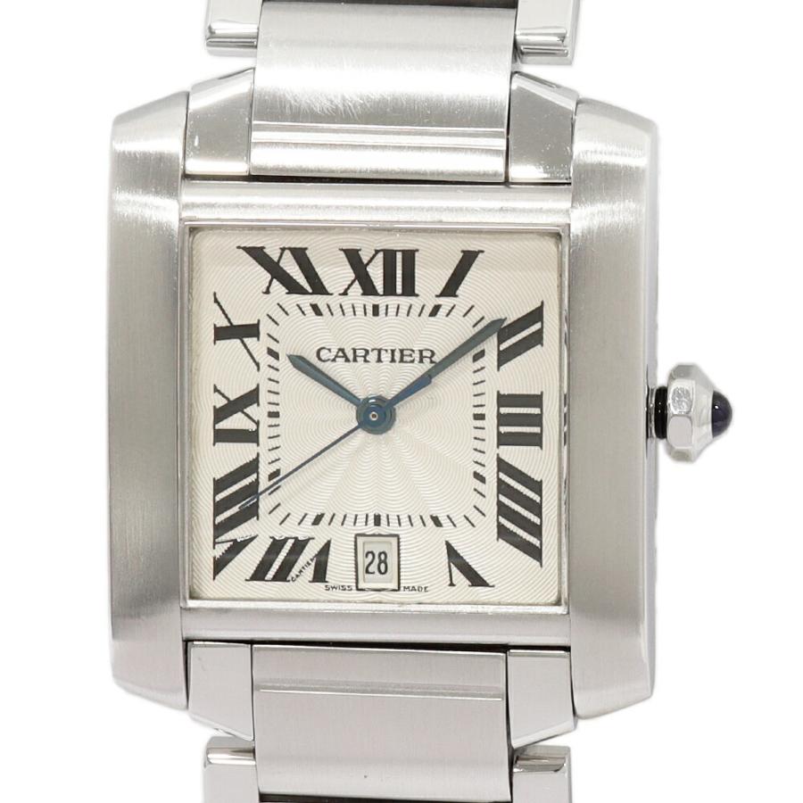 カルティエ タンク フランセーズ LM W51002Q3 メンズ カルティエ タンク フランセーズ LM メンズ 腕時計 W51002Q3 CARTIER