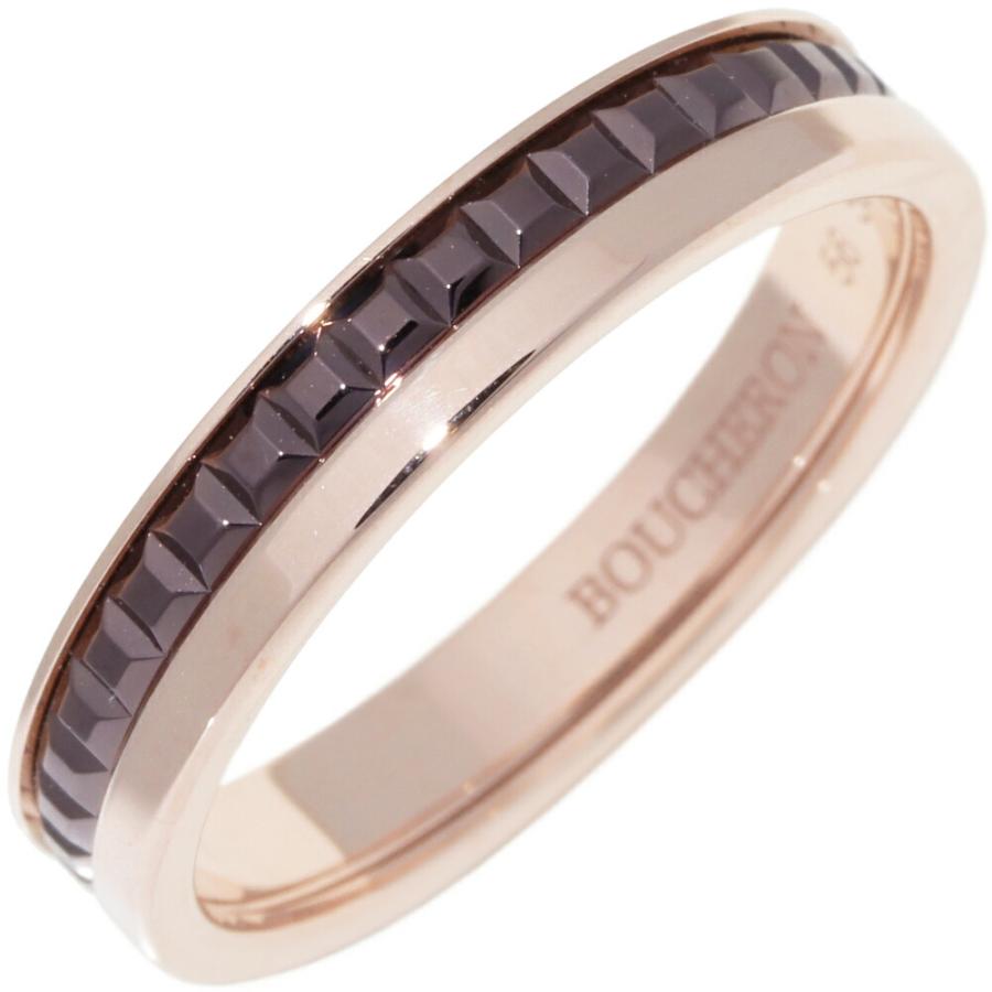ブシュロン 指輪 K18PG ブラウンPVD キャトルクラシックリング ハーフ
