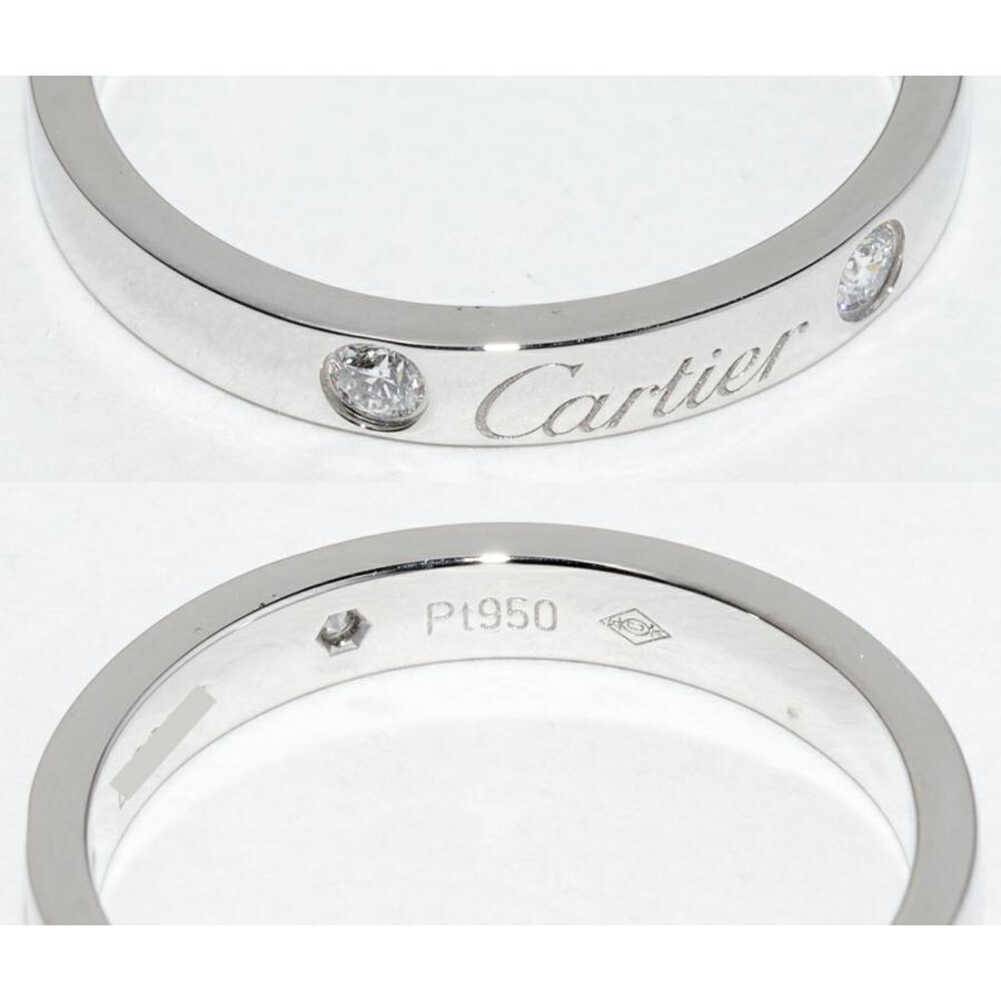 Cartier（カルティエ） 指輪 Pt950 ダイヤ2P(計0.07ct) Cドゥ