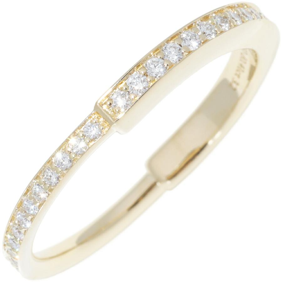 ティファニー 指輪 K18YG ダイヤ0.41ct ロックリング フルダイヤ