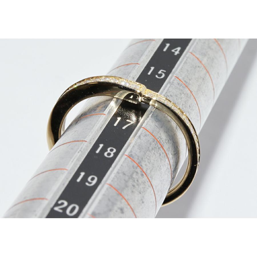 ティファニー 指輪 K18YG ダイヤ0.41ct ロックリング フルダイヤ