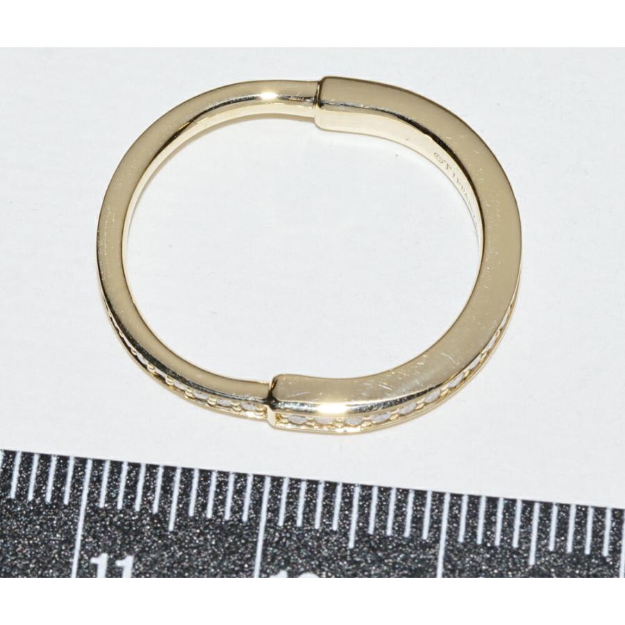 ティファニー 指輪 K18YG ダイヤ0.41ct ロックリング フルダイヤ