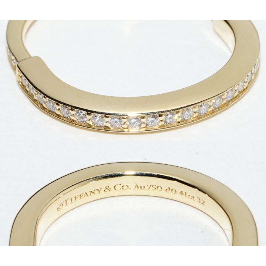 ティファニー 指輪 K18YG ダイヤ0.41ct ロックリング フルダイヤ