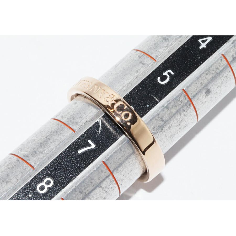 ティファニー 指輪 K18PG T&CO. フラットバンドリング 幅3ミリ