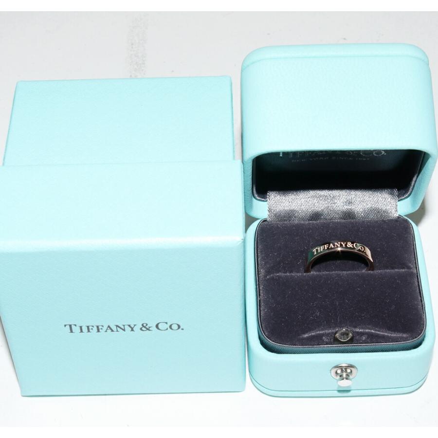 ティファニー 指輪 K18PG T&CO. フラットバンドリング 幅3ミリ