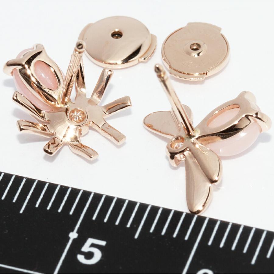 CHAUMET（ショーメ） ピアス K18PG ピンクオパール ダイヤ