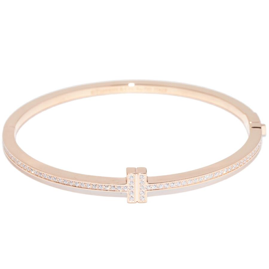 ティファニー ブレスレット K18PG ダイヤ0.31ct Tワイヤー ヒンジ