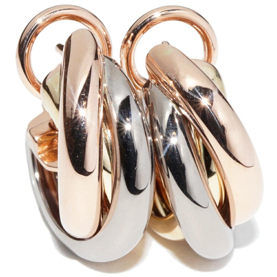 【美品✨】カルティエ　トリニティピアス　クラッシック　7/31までお値下します☆ Cartier（カルティエ） ピアス K18YG K18WG K18PG トリニティピアス