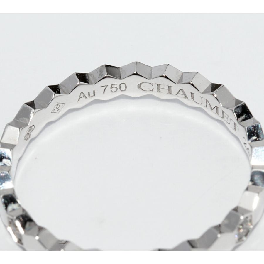 CHAUMET（ショーメ） 指輪 K18WG ダイヤ14P(0.21ct) ビードゥショーメ