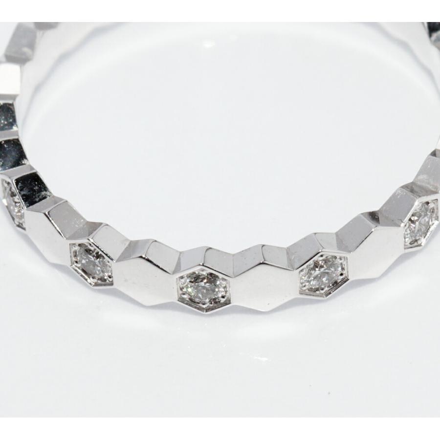 CHAUMET（ショーメ） 指輪 K18WG ダイヤ14P(0.21ct) ビードゥショーメ