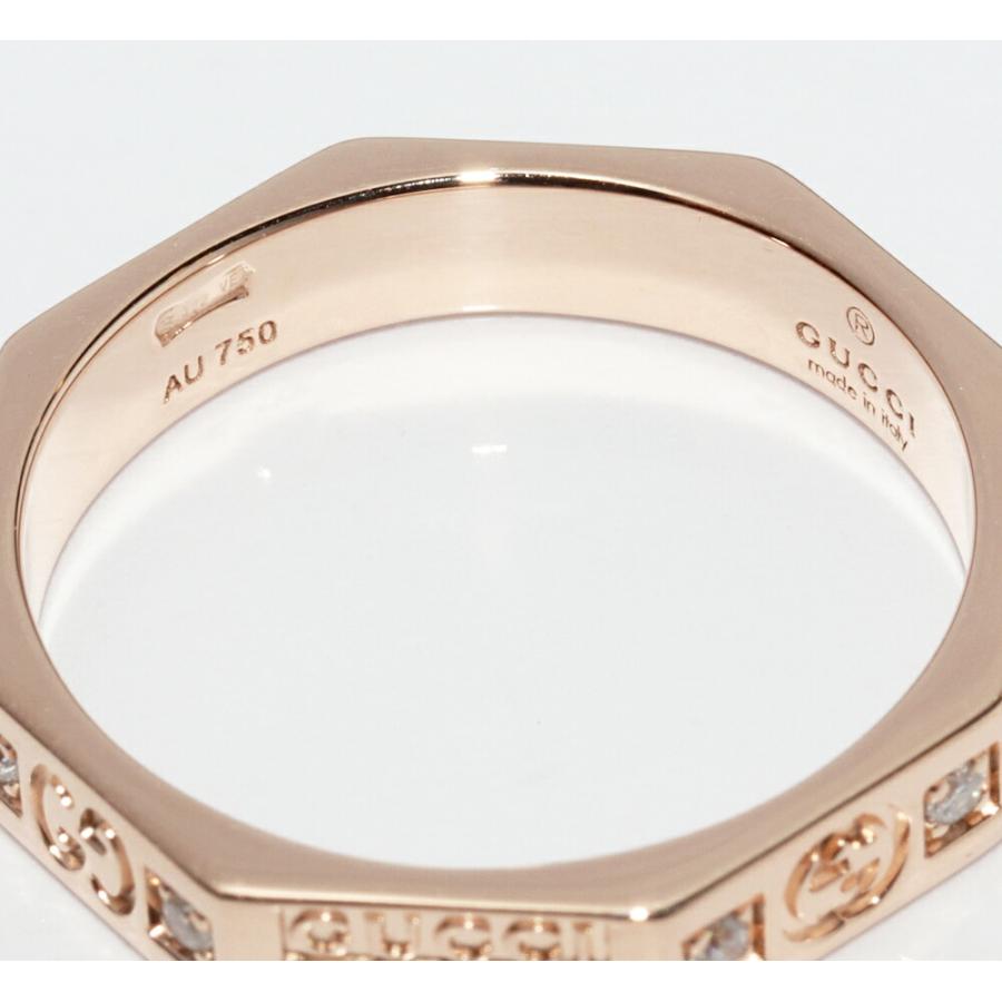 GUCCI（グッチ） 指輪 K18PG ダイヤ8P オクタゴナルリング GUCCI8