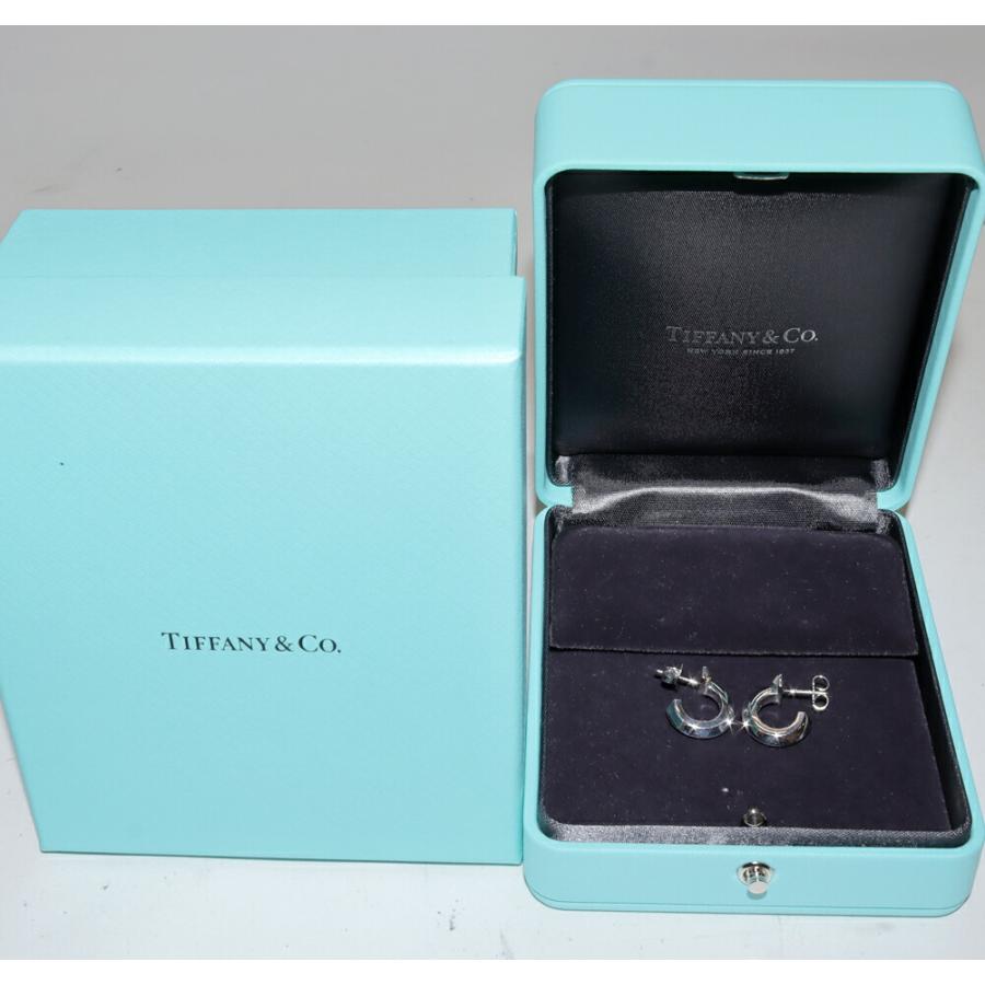 ティファニー ピアス K18WG Tワン フープピアス : たかみ質店 Yahoo!店