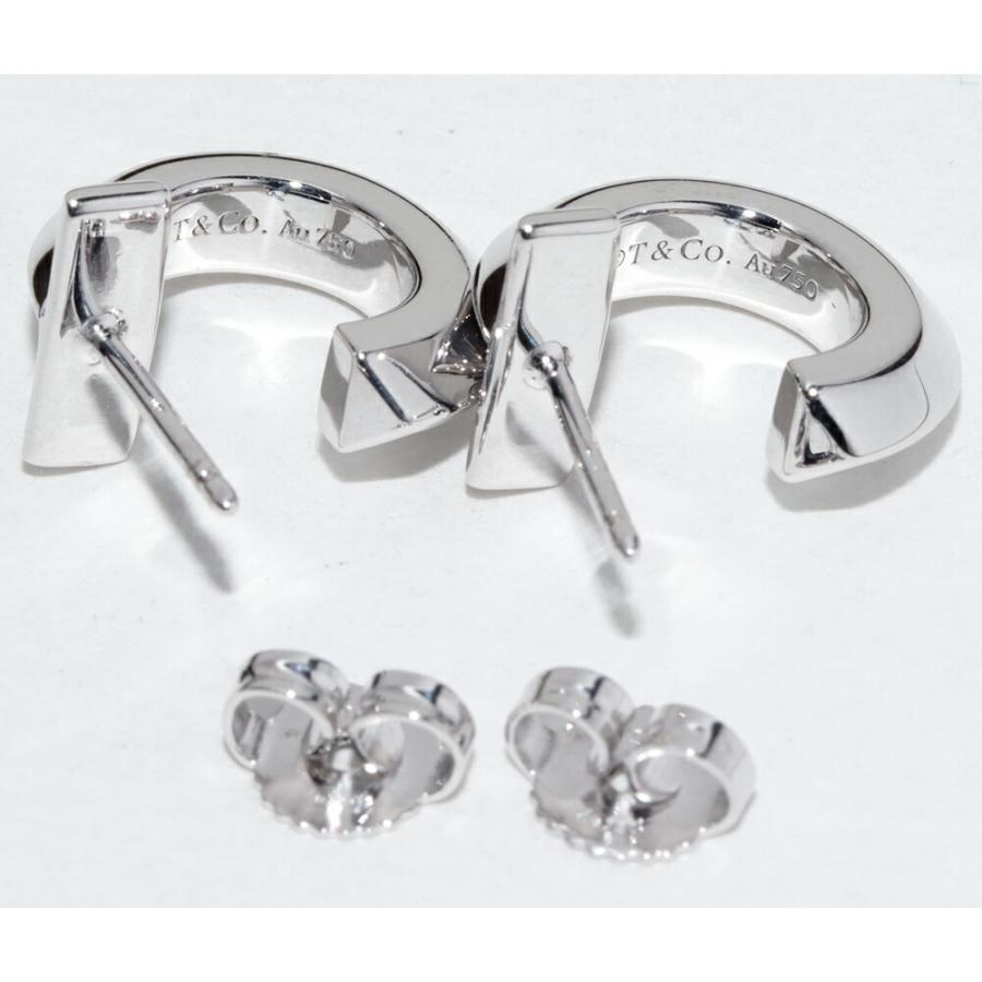ティファニー ピアス K18WG Tワン フープピアス : たかみ質店 Yahoo!店