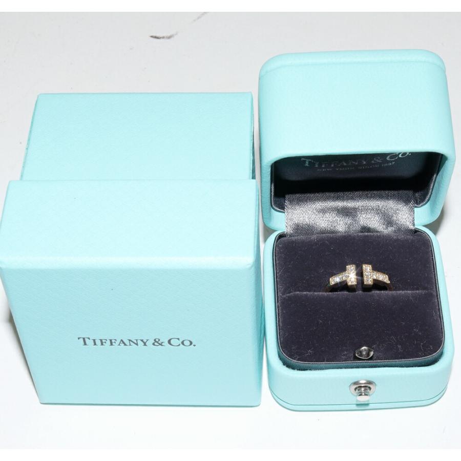 ティファニー 指輪 K18YG ダイヤ12P(0.13ct) Tワイヤー リング