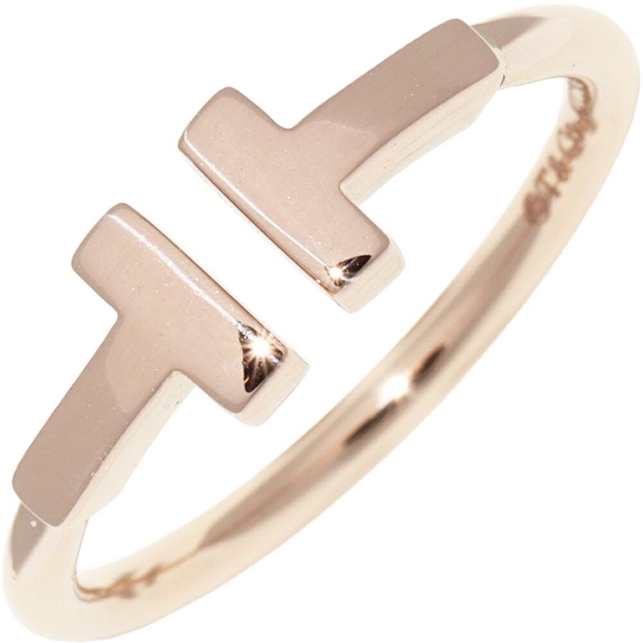 tiffany TワイヤーリングK18YG ティファニー 美品 8号 Tiffany T (新品仕上げ済) ティファニー TIFFANY ワイヤー リング 約