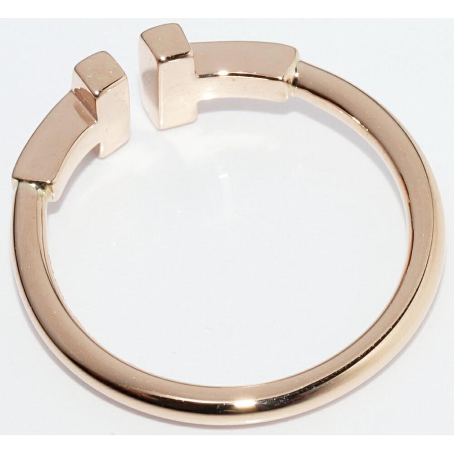 ティファニー　TIFFANY　K18PG　7号　Tワイヤーリング　良品 TIFFANY&Co.（ティファニー） リング Tワイヤー 7.5号 指輪 K18PG