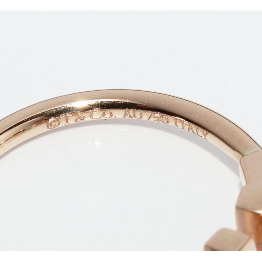 ティファニー　TIFFANY　K18PG　7号　Tワイヤーリング　良品 ティファニーTワイヤーリング レディース リング・指輪 7号 TIFFANY&Co